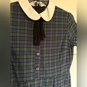 Valfre Plaid Dress with Peter Pan collar